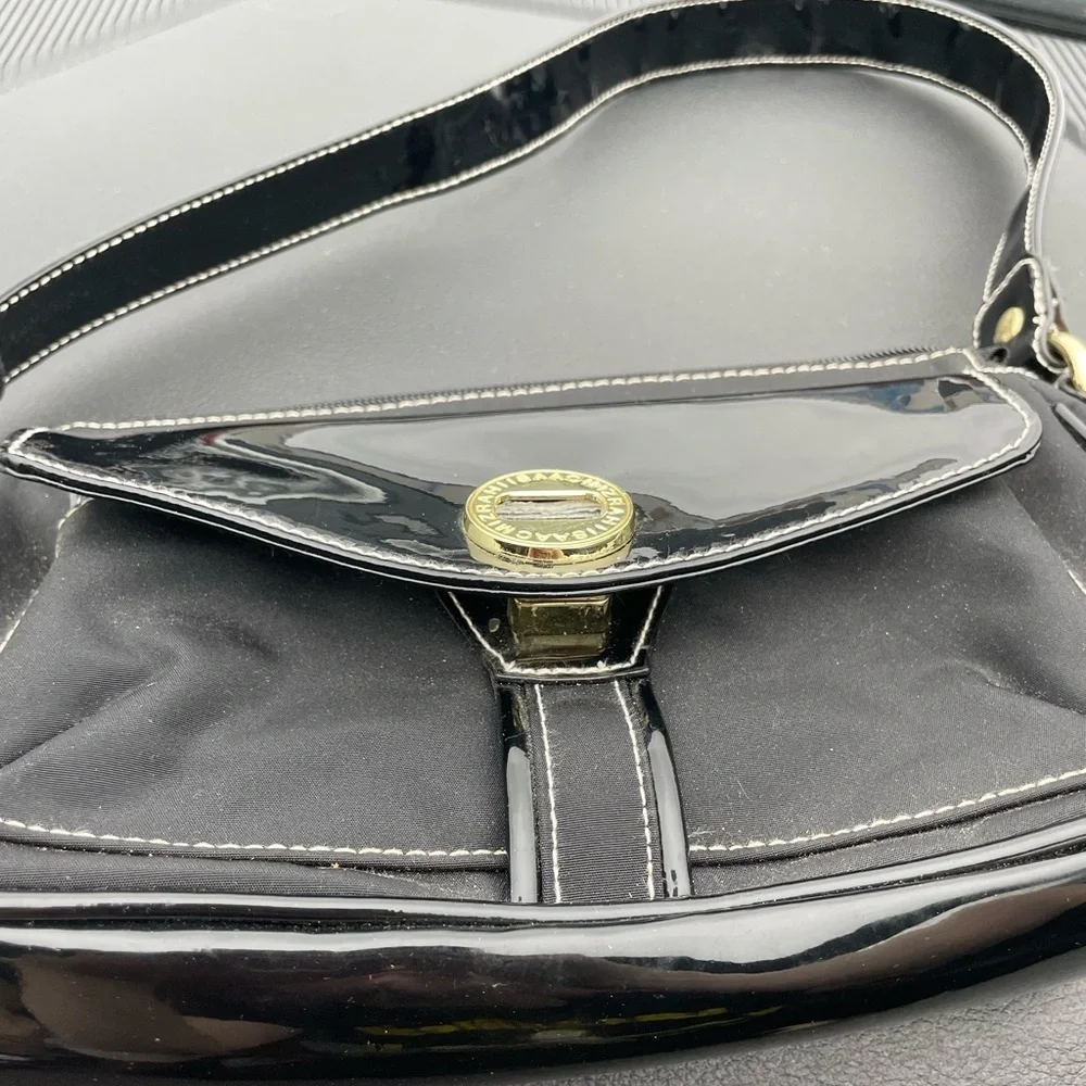 Isaac mizrahi black mini leather purse